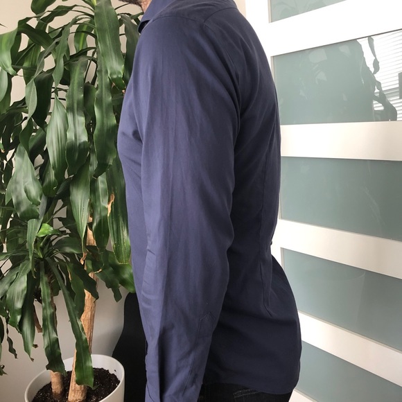 BLACK BROWN 1826 navy dress shirt - Picture 7 of 8